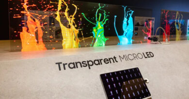 Samsung показала прозрачный microLED дисплей